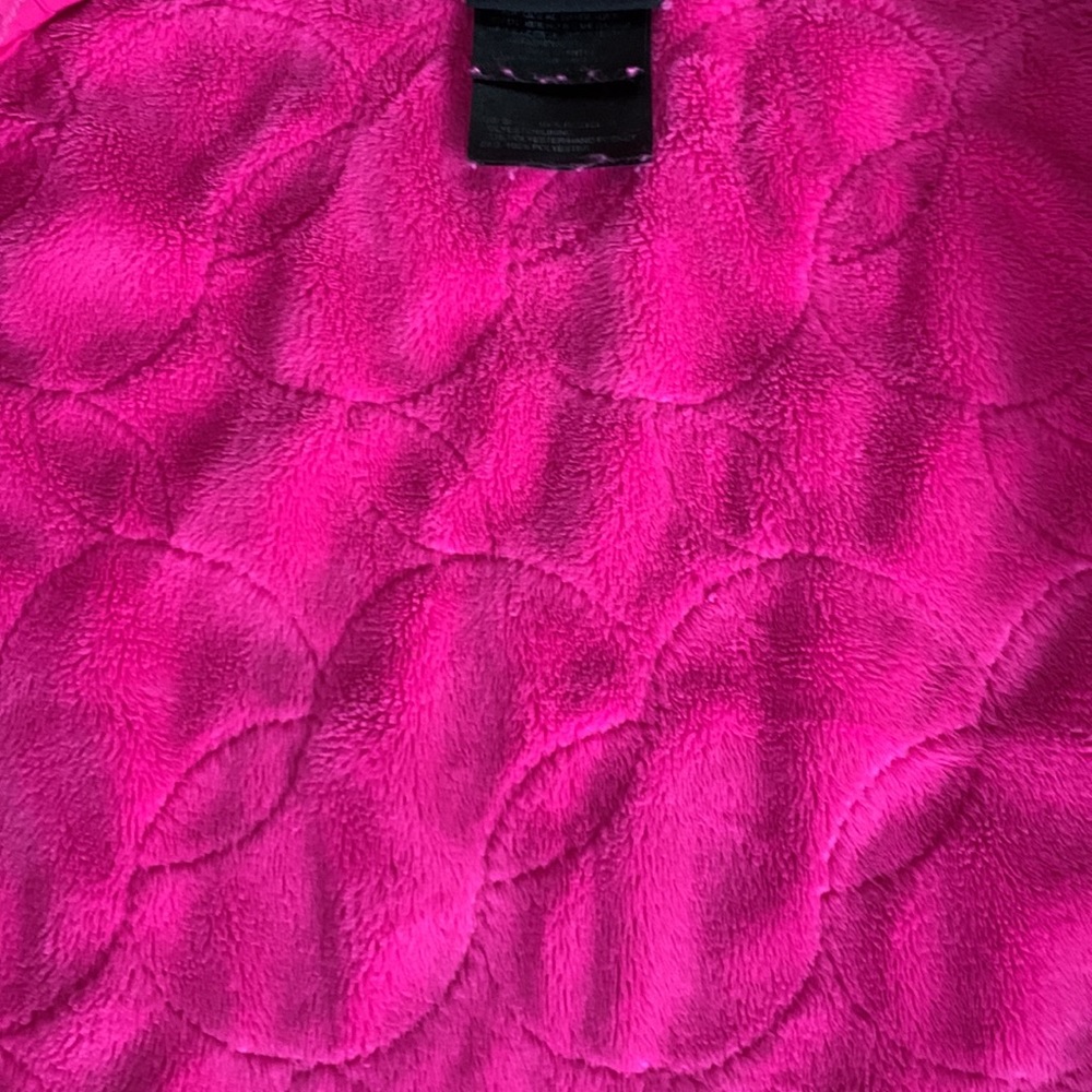 North Face coat, fuzzy inside, attached hood, girls size 10-12. - Picture 6 of 13